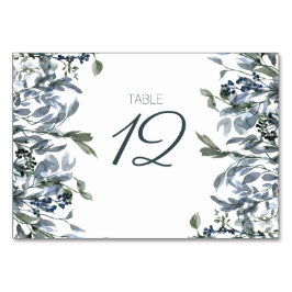Numeração De Mesa Número da Mesa de Casamento Floral Verde Prateado 