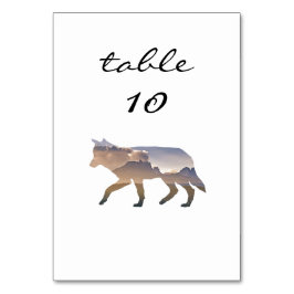 Numeração De Mesa Número da Mesa de Casamento Lobo Russo de Montanha
