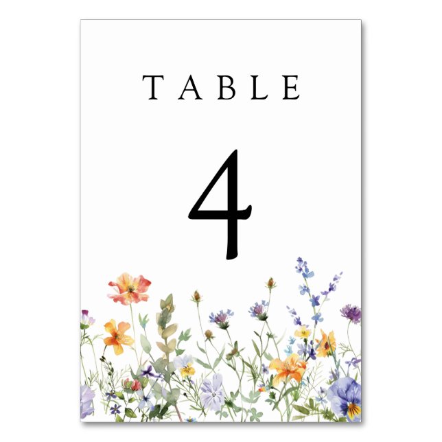 Numeração De Mesa Número da Mesa de Casamento no Jardim de Flores Si (Frente)
