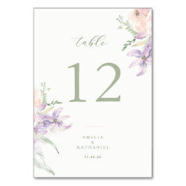 Numeração De Mesa Número da Mesa de Casamento no Jardim Pastel