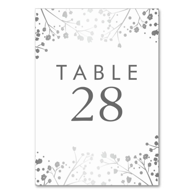 Numeração De Mesa Número da Mesa de Casamento Respiratório do Bebê P (Frente)