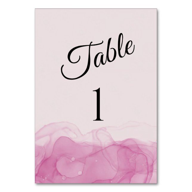 Numeração De Mesa Número da Mesa de Casamento-Rosa (Frente)