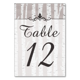 Numeração De Mesa Número da Mesa de Casamento Rústico com Bétula