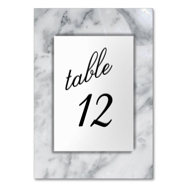 Numeração De Mesa Número da Mesa de Mármore (Frente)