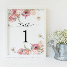Numeração De Mesa Número da Mesa de Recepção de Casamento | Annabeth