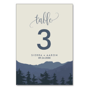 Numeração De Mesa Número da Mesa de Retiro para as Montanhas