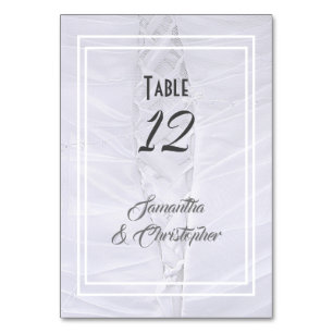 Numeração De Mesa Número da mesa de vestimenta de rendas brancas