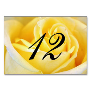 Numeração De Mesa Número da mesa do casamento do rosa amarelo