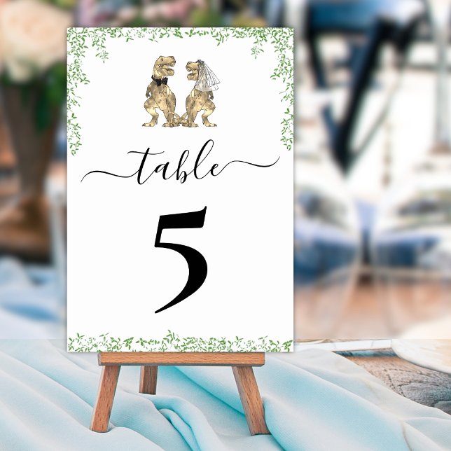 Numeração De Mesa Número da Mesa do Casamento dos Dinossauros (Criador carregado)