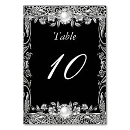 Numeração De Mesa Número da Mesa Elegante Leopardo Preto Pérola Prat