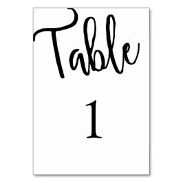 Numeração De Mesa Número da mesa em caligrafia. Casamento moderno. S