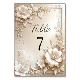 Numeração De Mesa Número da Mesa Flores de Marfim