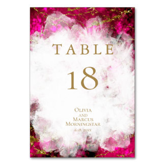 Numeração De Mesa NÚMERO DA MESA | Geodo de Cristal e Turmalina Rosa