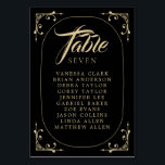 Numeração De Mesa Número da Mesa Preto Elegante Deco Dourado Casamen<br><div class="desc">Número da Mesa Preto Elegante Deco Dourado Casamento Retrô. Itens compatíveis disponíveis.</div>