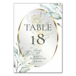 Numeração De Mesa NÚMERO DA MESA | Rosas com pinceladas em água em m