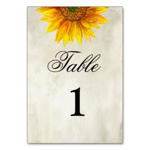 Numeração De Mesa Número da mesa rustica. Casamento de girassol. Ama