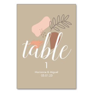 Numeração De Mesa Número da Mesa Sentada Terrestre de Casamento