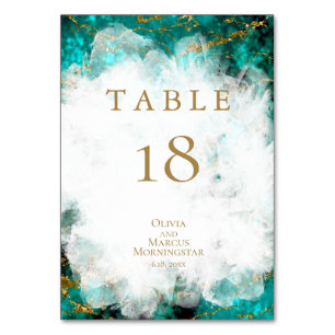Numeração De Mesa NÚMERO DA MESA    Turquesa e Cristal Lindos