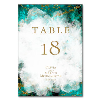 Numeração De Mesa NÚMERO DA MESA | Turquesa e Cristal Lindos