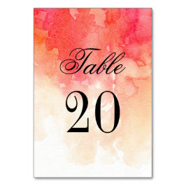 Numeração De Mesa Número da mesa vermelha. Casamento de outono. Mesa