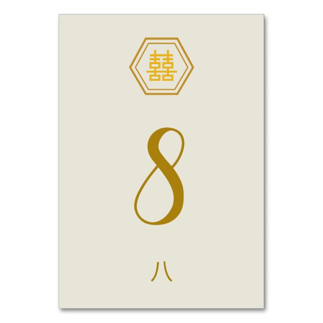 Numeração De Mesa Número da placa de mesa - Felicidade dupla (Verso)