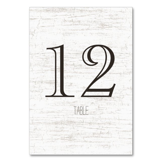 Numeração De Mesa Número da Tabela Birch Woodland (Verso)
