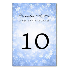 Numeração De Mesa Número da tabela Blue Winter Wonderland Sparkle