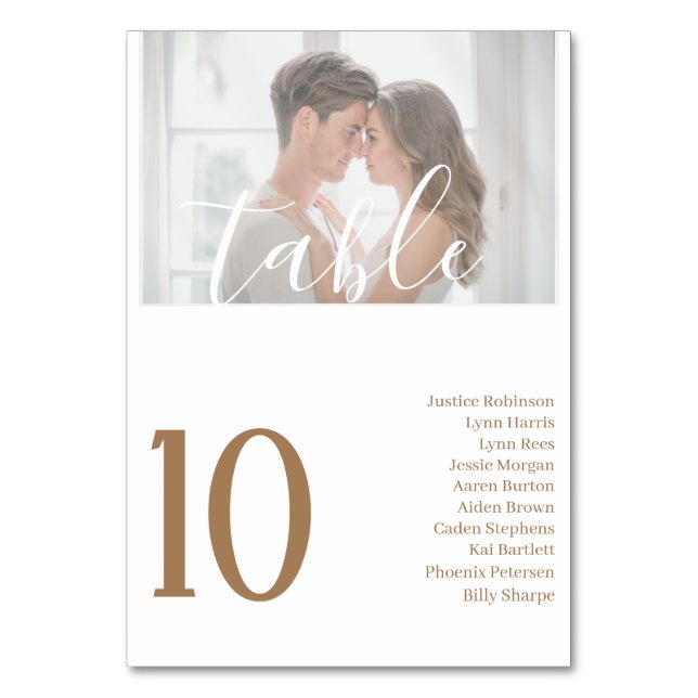 Numeração De Mesa Número da Tabela Branca de Mesas de Casamento de F (Frente)