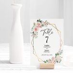 Numeração De Mesa Número da Tabela Branca Simples Blush Floral<br><div class="desc">Este design de número simples e floral de mesa branca apresenta belos fundos neutros em chic de preto ou branco com simples tipografia moderna e caligrafia elegante para definir um tom sofisticado para qualquer estilo de evento. Cada produto é embelezado com rosas rosas rosadas e escamosas, cor-de-rosa, bem como fitas...</div>