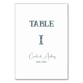 Numeração De Mesa Número da Tabela Casada Azul