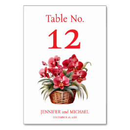 Numeração De Mesa Número da Tabela Casamento de Cor de Água das Orqu