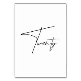 Numeração De Mesa Número da tabela da Mesa caligráfica Elegante 20