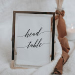 Numeração De Mesa Número da Tabela de Cabeça de Caligrafia Preta Ele<br><div class="desc">Este elegante número da mesa de caligrafia negra é perfeito para um casamento simples. A design neutra apresenta uma carta minimalista decorada com tipografia romântica e caprichosa. A placa impressão na frente e atrás (lado duplo). Os outros números de tabela na coleção são vendidos separadamente.</div>