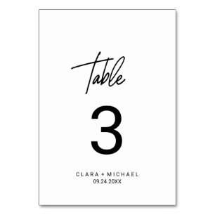 Numeração De Mesa Número da Tabela de Caligrafia Whimsical