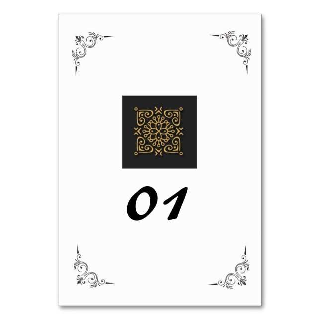 Numeração De Mesa Número da Tabela de Casamento (Frente)
