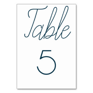 Numeração De Mesa Número da Tabela de Casamento Azul do marinho