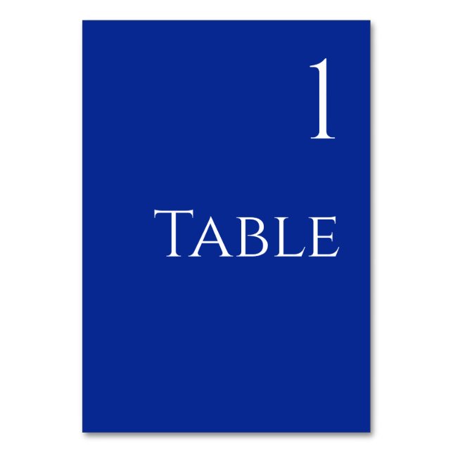 Numeração De Mesa Número da Tabela de Casamento - Azul e Branco- (Frente)