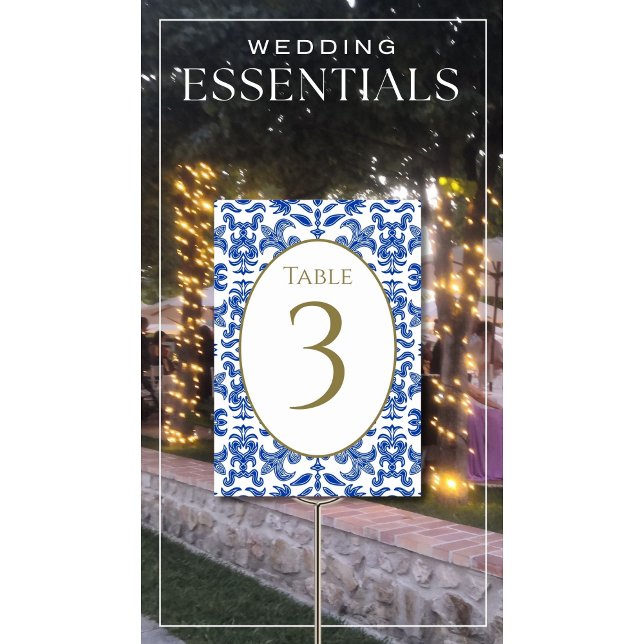 Numeração De Mesa Número da Tabela de Casamento Azul Italiana (Criador carregado)