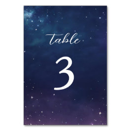 Numeração De Mesa Número da Tabela de Casamento Celestial Starry Nig