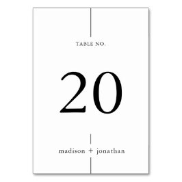 Numeração De Mesa Número da Tabela de Casamento Clássico Simples