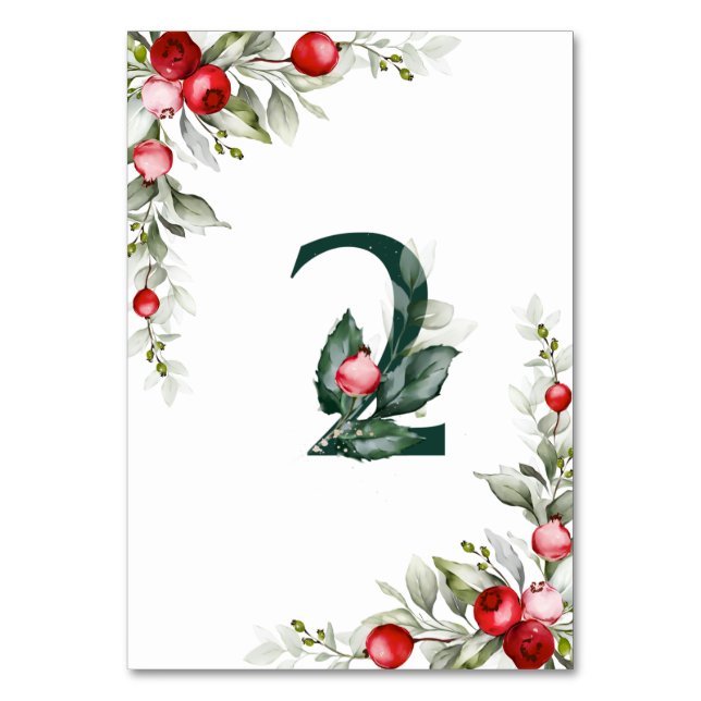 Numeração De Mesa Número da Tabela de Casamento da Mesa Botânica 2 N (Verso)