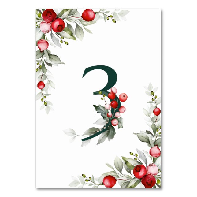 Numeração De Mesa Número da Tabela de Casamento da Mesa Botânica 3 N (Verso)