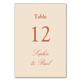 Numeração De Mesa Número da Tabela de Casamento de Beige de Palha Te