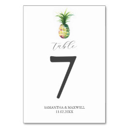 Numeração De Mesa Número da Tabela de Casamento de Destino Tropical