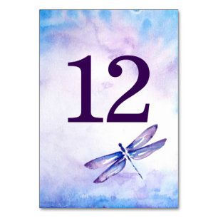 Numeração De Mesa Número da Tabela de Casamento de Dragonfly Roxo   