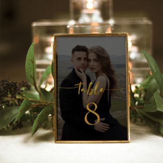 Numeração De Mesa Número da Tabela de Casamento de Fotos Moderna do
