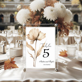 Numeração De Mesa Número da Tabela de Casamento de Grass de Pampas E