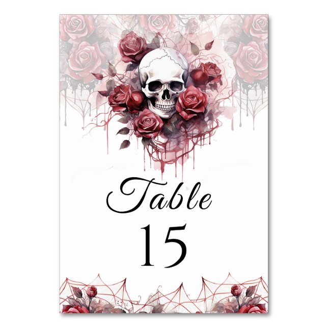 Numeração De Mesa Número da Tabela de Casamento de Halloween do Cave (Frente)
