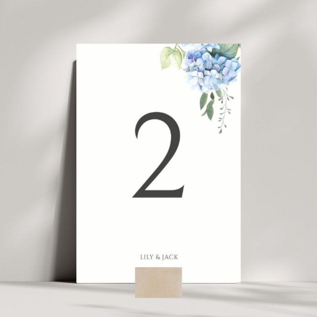 Numeração De Mesa Número da Tabela de Casamento de Hydrangea Branco  (Criador carregado)