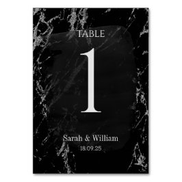 Numeração De Mesa Número da Tabela de Casamento de Mármore Negro e S